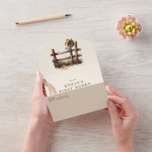 First Rodeo Birthday All In One Invitation