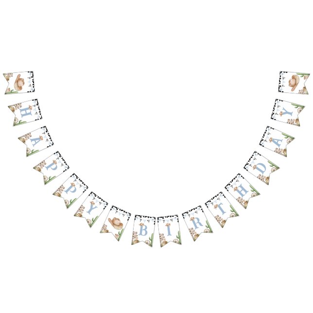 First Rodeo Birthday Bunting Banner Decor (All)