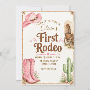 First Rodeo Birthday Party Invitation