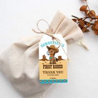 First Rodeo cowboy baby horse birthday party favou