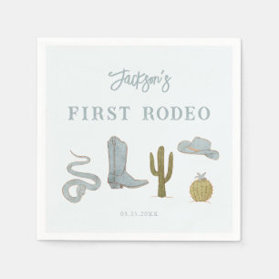 First Rodeo Cowboy Birthday Party Napkin