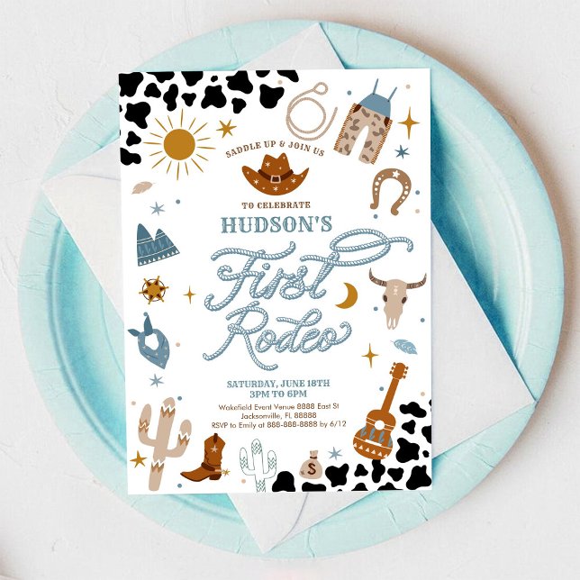 First Rodeo Cowboy Party Invitation (Creator Uploaded)