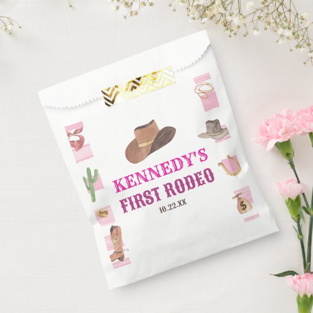 First Rodeo Cowgirl 1st First Birthday Party Favour Bag (Sealed)