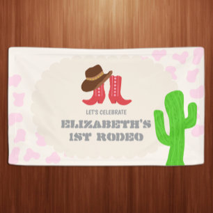 First Rodeo Girl 1st Birthday Banner