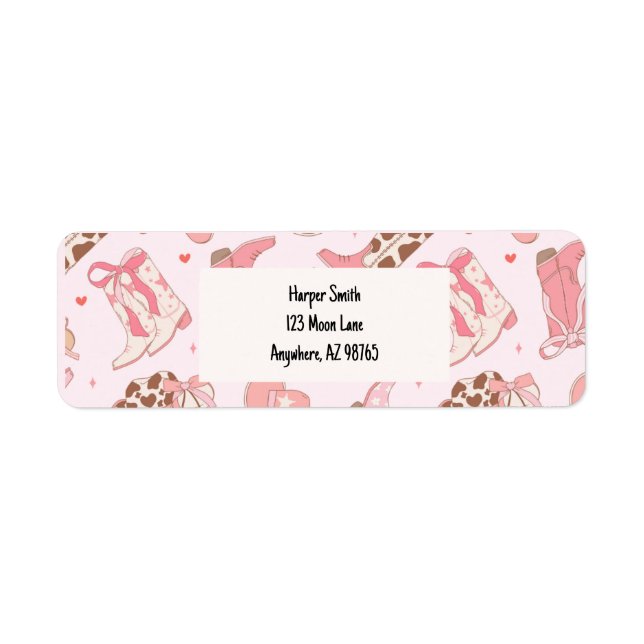 First Rodeo Girls Return Address Label (Front)