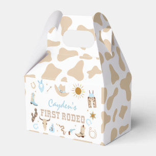 First Rodeo Pastel First Birthday Favor Box