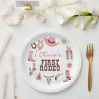 First Rodeo Pink Western Cowboy 1st Birthday