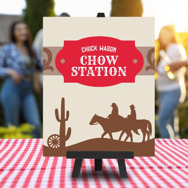 First Rodeo Red "Chuck wagon chow station" Sign (Creator Uploaded)