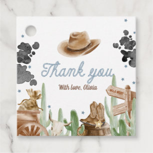 First Rodeo Rustic Wild West Favour Tags