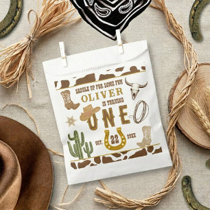 First Rodeo Western Cowboy Boys 1st Birthday Party Favour Bag