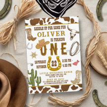 First Rodeo Western Cowboy Boys 1st Birthday Party