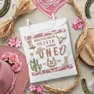 First Rodeo Western Cowgirl 1st Birthday Party Favour Bag