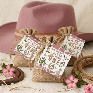 First Rodeo Western Cowgirl 1st Birthday Party Favour Tags