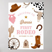 First Rodeo Western Girl First Birthday Welcome