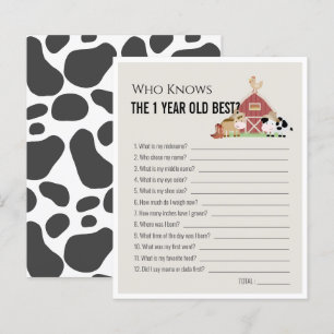 First Rodeo Who Knows 1yo Best 1st Birthday Game