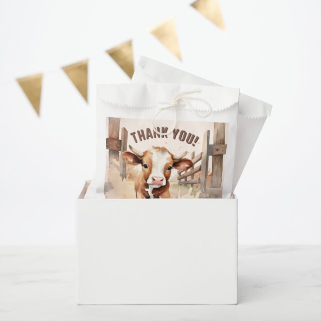First RODEO | Wild West Bull Cowboy 1st Birthday Favour Bag (Party)