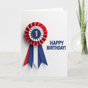 First Rosette Birthday Card