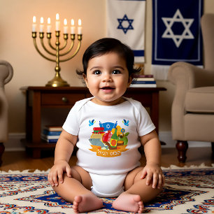 🍯 🍎First Rosh Hashanah with Shana Tova in Hebrew Baby Bodysuit