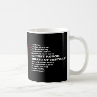 First Rough Draught   of History. Coffee Mug