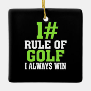 First Rule Of Golf Ceramic Ornament