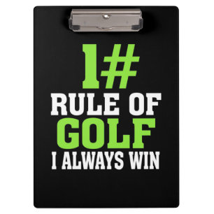 First Rule Of Golf Clipboard