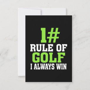 First Rule Of Golf RSVP Card