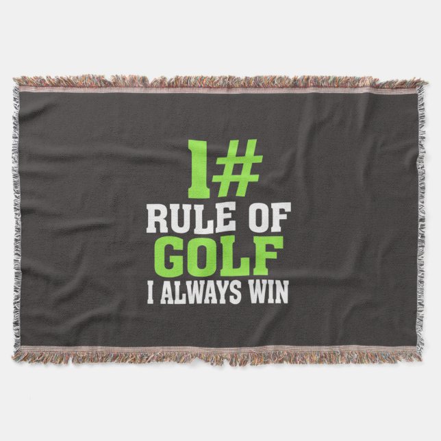 First Rule Of Golf Throw Blanket (Front)
