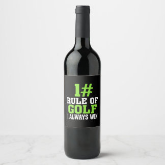 First Rule Of Golf Wine Label
