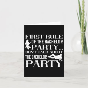 First Rule Stag Groomsmen Groom Wedding Bachelor P Card