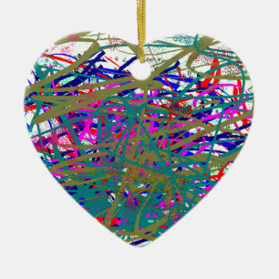 First Scrawl of Famous Digital Artist ;) Kids Art Ceramic Ornament