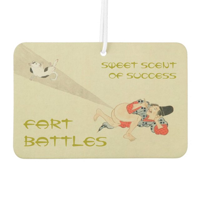 First Scroll, Ancient Japanese Fart Battles Air Freshener (Back)