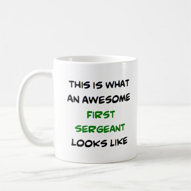first sergeant, awesome coffee mug (Left)