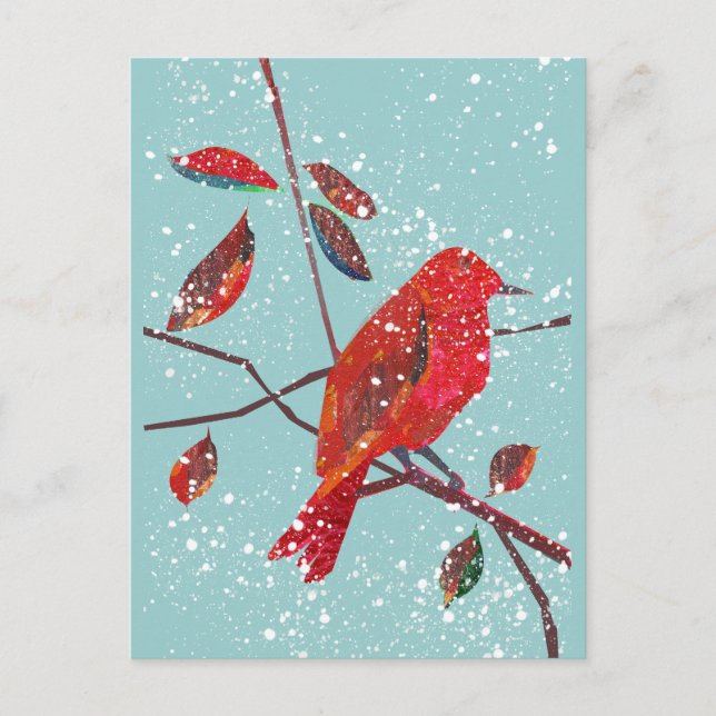 First Snow Holiday Season Postcard (Front)