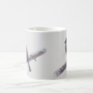 First Snow - Tufted Titmouse Birds Coffee Mug