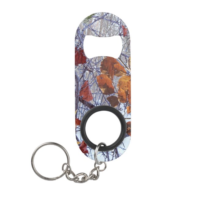 First Snow Winter Camouflage Decor Mini Bottle Opener (Front)