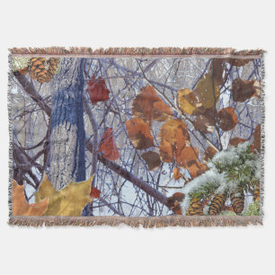 First Snow Winter Camouflage Decor Throw Blanket