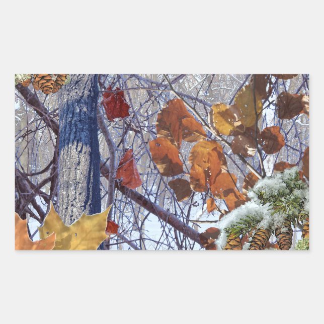 First Snow Winter Camouflage Print Sticker (Front)