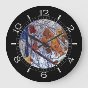 First Snow Winter Camouflage Style Dial Large Clock