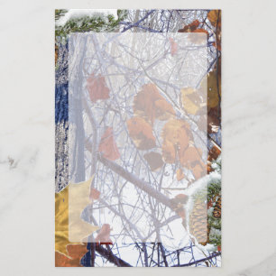 First Snow Winter Camouflage Style Stationery