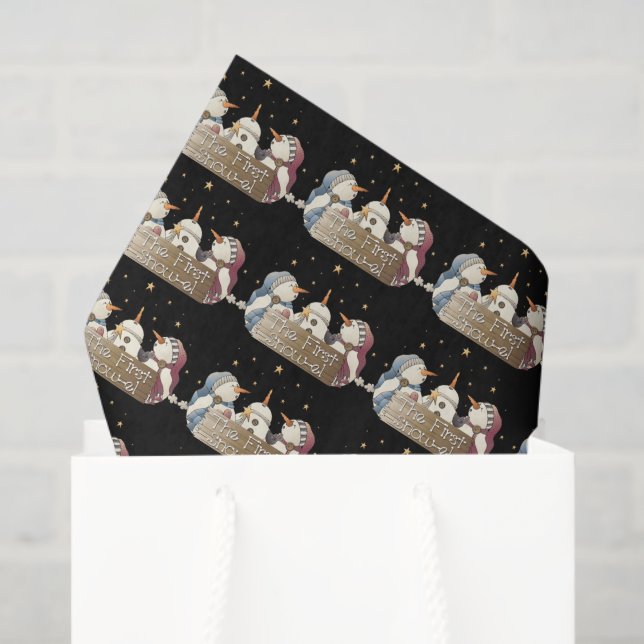 First snowel Snowman tissue paper (Gift Bag)