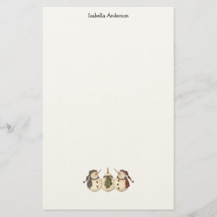 First Snowel · Snowmen Stationery
