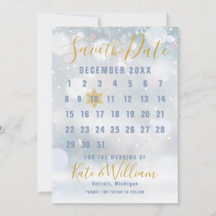 First Snowflakes Calendar Save the Date