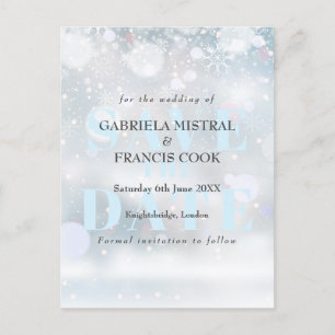 First Snowflakes Save the Date Card
