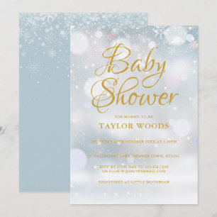 First Snowflakes Winter Baby Shower / Sprinkle Invitation