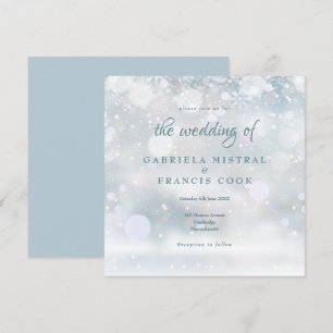 First Snowflakes Winter Wedding Invitation
