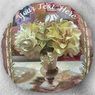 First Spring Flowers PCM1 Round Pillow