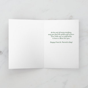 First St Patricks Day as a Mom Woodland Deer Card
