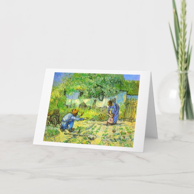 First steps, 1890 Vincent van Gogh. Card (Front)