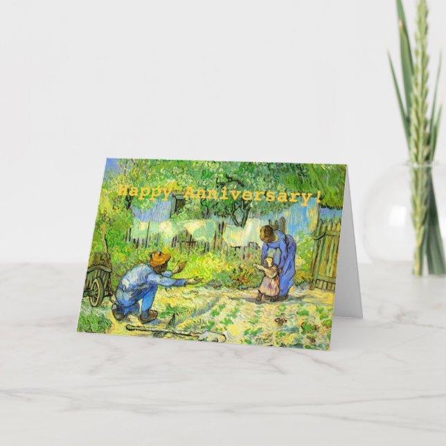 First steps, 1890 Vincent van Gogh. Card (Front)