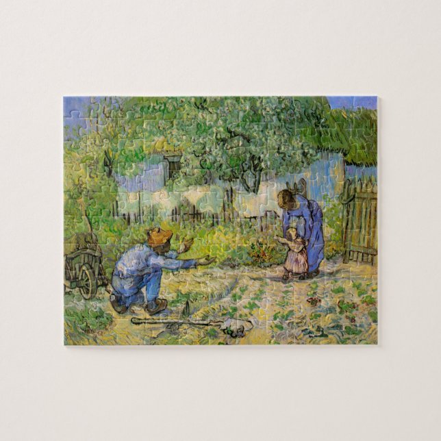 First Steps (after Millet) by Vincent van Gogh Jigsaw Puzzle (Horizontal)